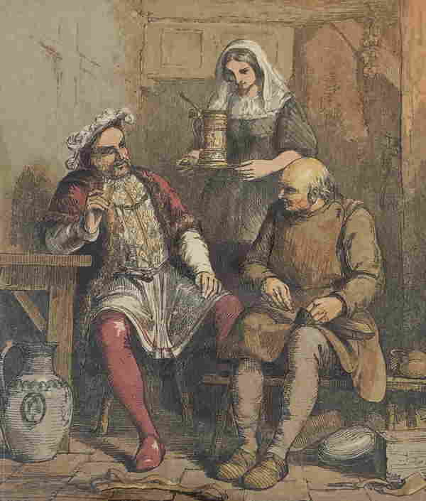 KING HAL AND THE COBBLER color print from 1826 edition (1546) on Mar