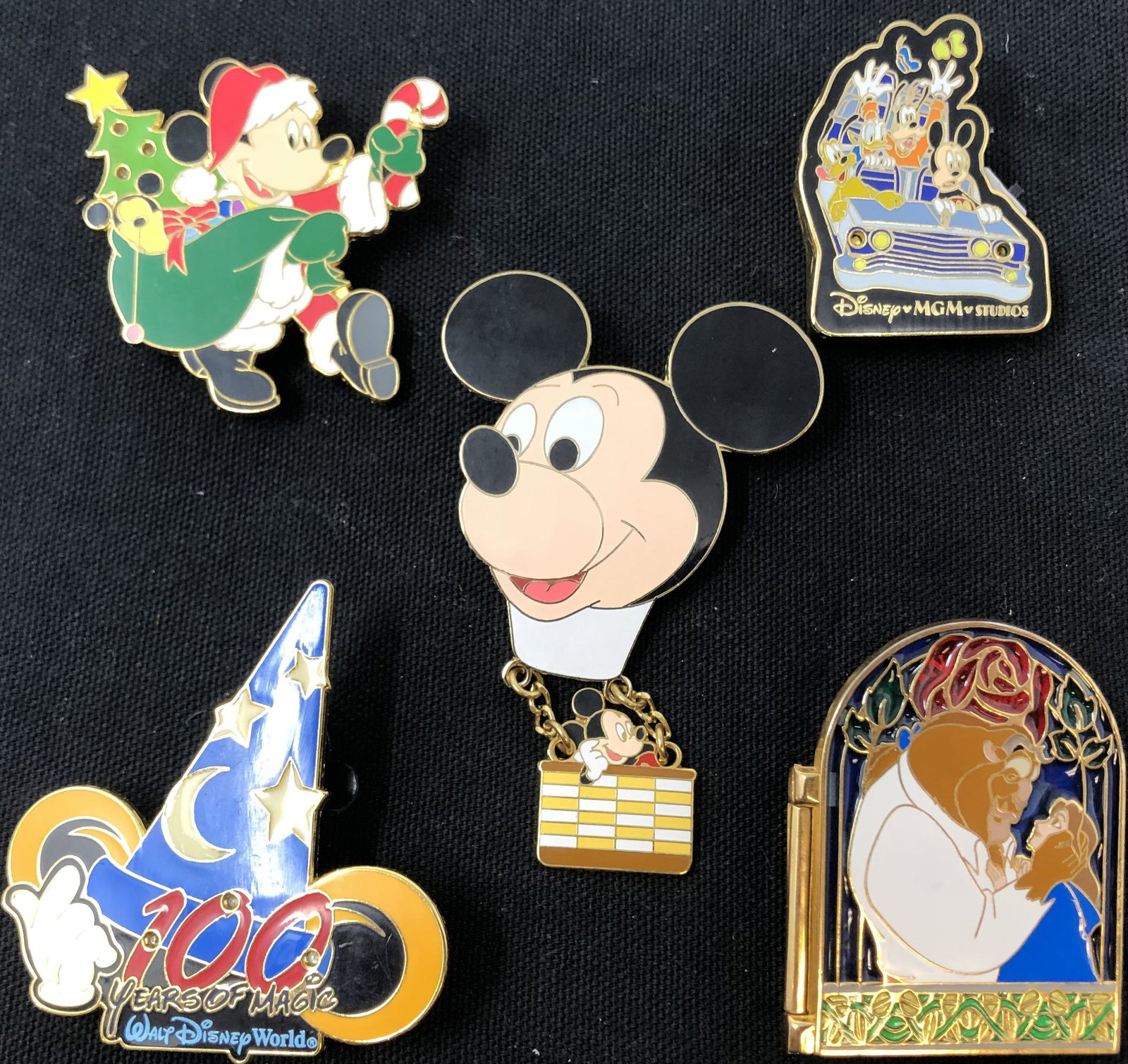 Lot of FIVE, (4) Disney Light Pins and a BIG Mickey Mouse (1 of 6)