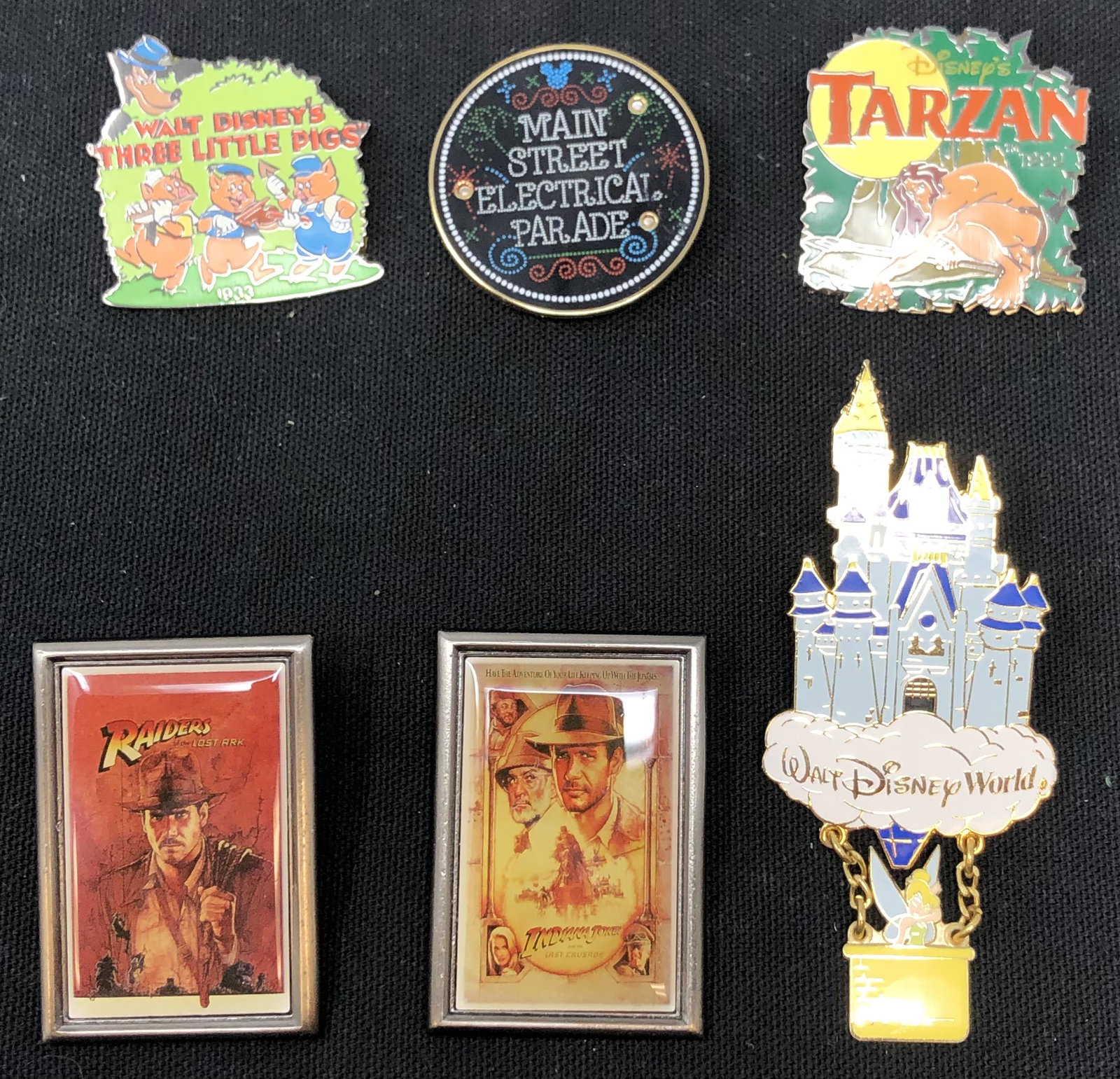 (6) DISNEY TRADING Pins TARZAN, 3 Little Pigs, More (1 of 4)