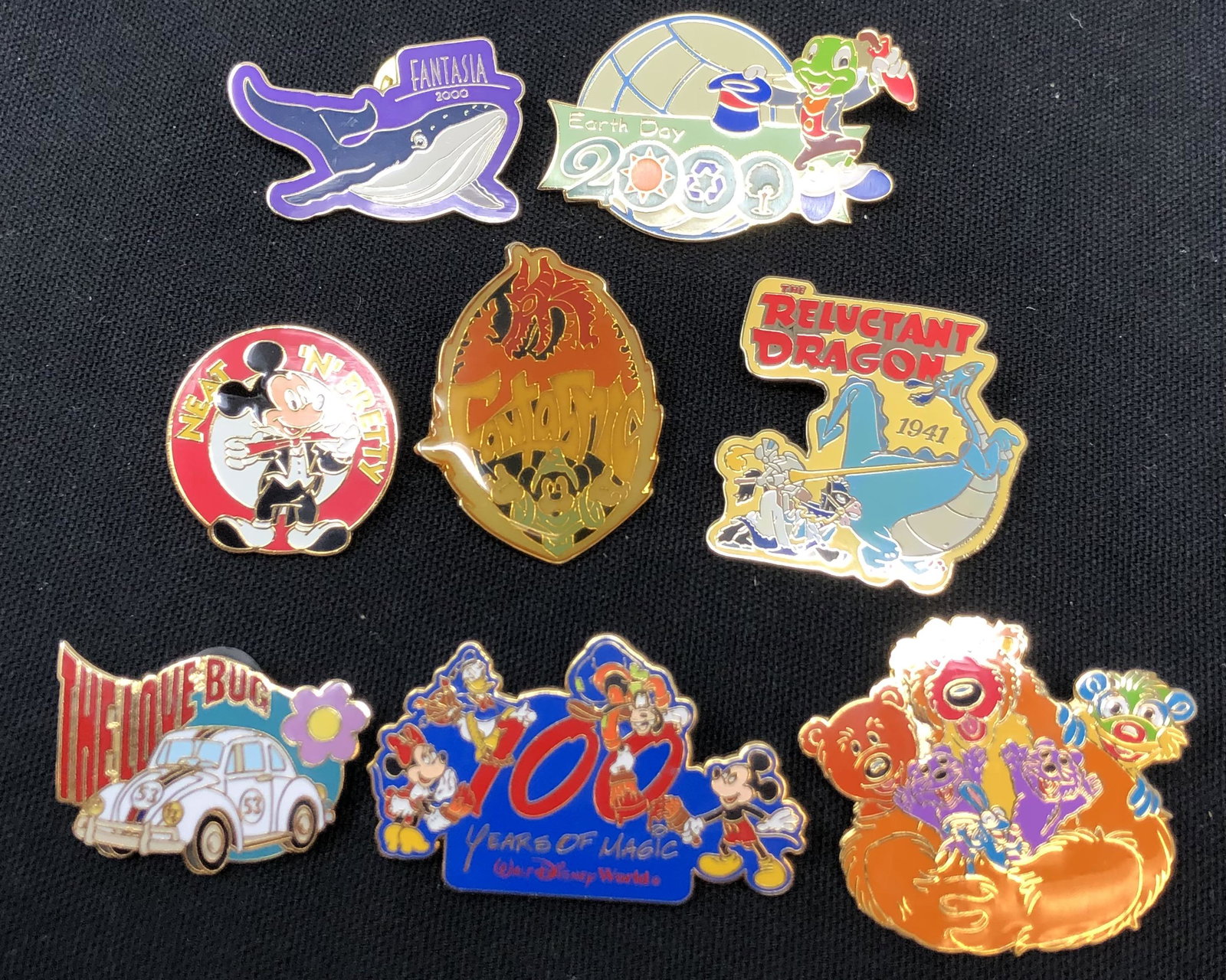 (8) DISNEY TRADING PINS Love Bug Dragon 100 Years+ (1 of 3)