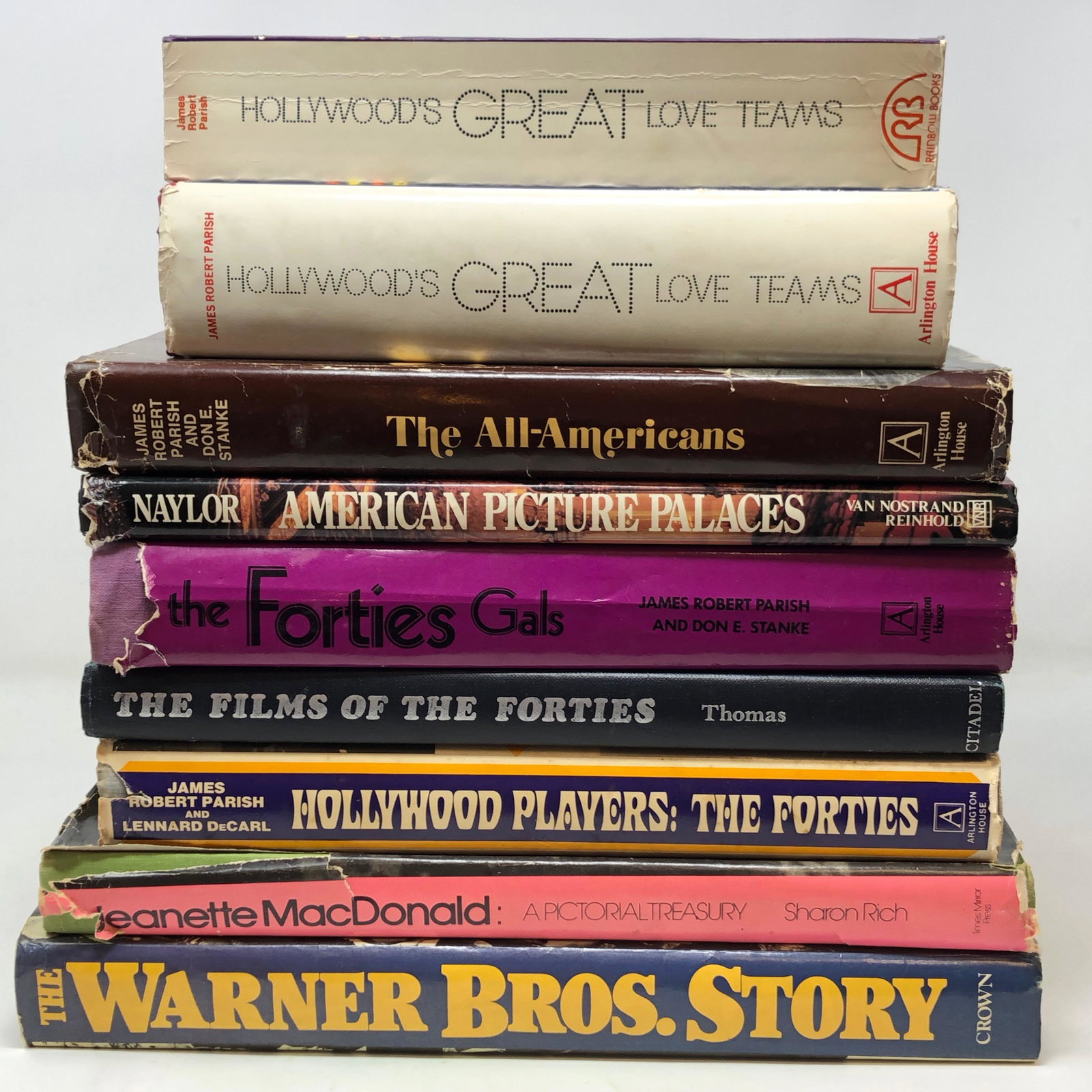 (9) 40s HOLLYWOOD: WarnerBros-GREAT LOVE TEAMS, PLUS!: (9) 40s HOLLYWOOD: WarnerBros-GREAT LOVE TEAMS, PLUS!, a wonderful lot of (9) vintage Cinematic History celebrating films and their stars of the 1940s and romance stars including the Warner Brothers S