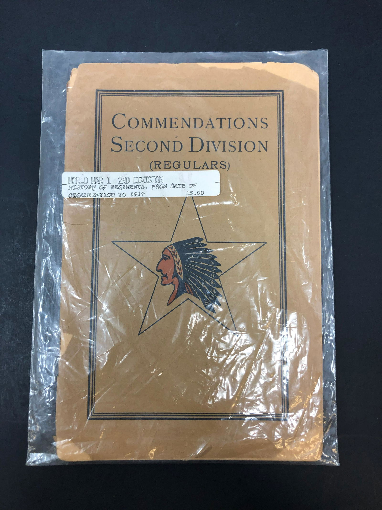 WWI *RARE HISTORICAL* COMMENDATIONS SECOND DIVISION REGULARS WWI 1917-1918 (1 of 4)