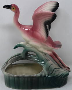 Vintage 1950s Lane & co Van Nuys Calif Crane figurine: Description: 1950s Lane & co Van Nuys Calif Crane figurine. Measurement approximate: 7" Material: Porcelain