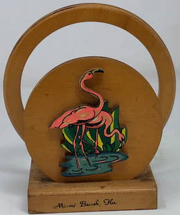 Vintage Wooden Crane Art DÃ©cor Artifact: Description: Vintage Wooden Crane Art DÃ©cor Artifact. . Measurement approximate: 6" Material: Wood
