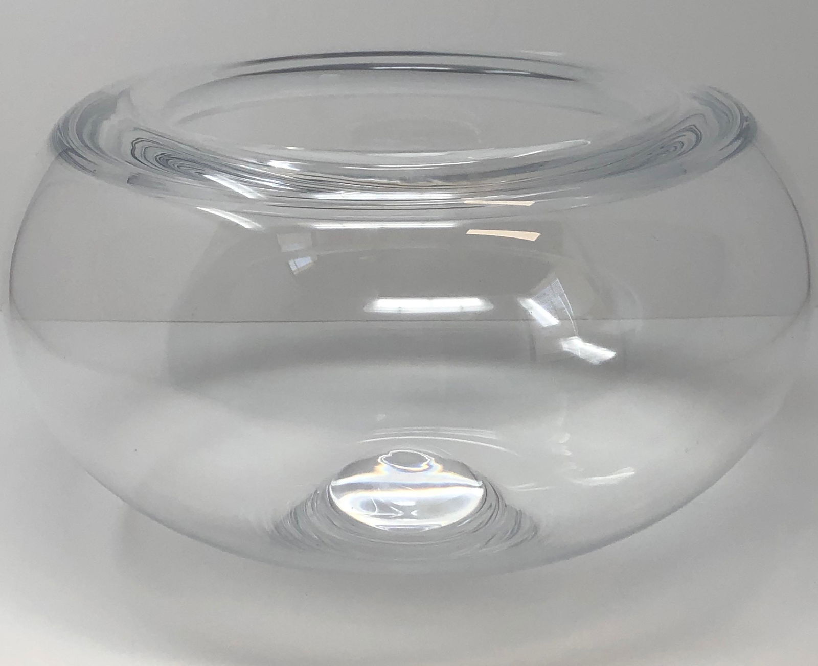 Large hand blown glass fish bowl (1 of 3)