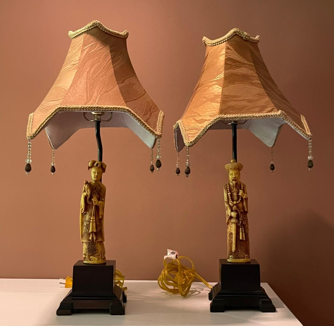 Vintage Pair Chinese Lamps (1 of 5)