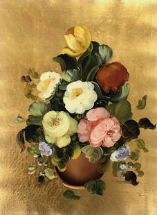 Vintage signed R ROSINI Original Oil Painting Floral: Description: Vintage signed R ROSINI Original Oil Painting Floral . Approximate measurements: 20 x 24 inches total in frame, 11.5 x 15.5 Materials: oil on canvas, gold gilt, wood, fabric. This item