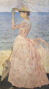 Woman with a Parasol Le Post-Impresionnisme Plata de Tokyo 13 ave du Pres Wilson Paris 17: Description: Woman with a Parasol Le Post-Impresionnisme Plata de Tokyo 13 ave du Pres Wilson Paris 17 . Approximate measurements: 39 x 59 inches. Materials: paper, wood. This item has a reserve