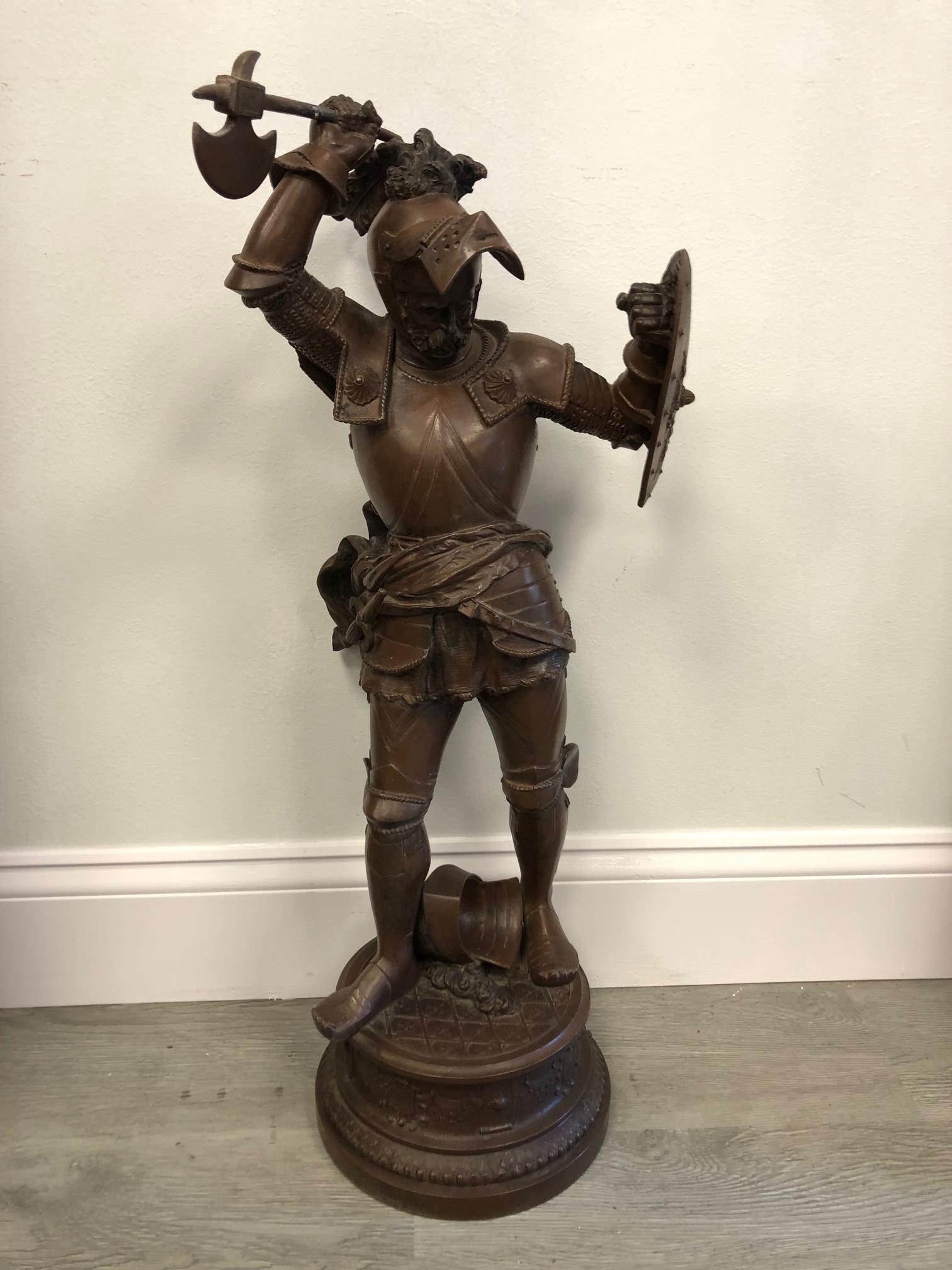 20th Century Robust statue of a Knight warrior (1 of 9)