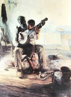 Henry Ossawa Tanner Gicilee print / Banjo lesson: Description: Henry Ossawa Tanner Gicilee print / The Banjo lesson. The Banjo Lesson is an 1893 oil painting by African artist - Henry Ossawa Tanner. Born in 1859 in Pennsylvania, Henry Ossawa Tanner w