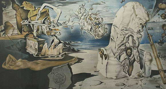 Signed SALVADOR DALI / THE APOTHEOSIS OF HOMER Litho..EA: Signed SALVADOR DALI - THE APOTHEOSIS OF HOMER lithograph EA with a seal stamp. Based on a original Dali's painting of 1944. Measurement approximate: 33 x 20 Image (Inches) . Material: Paper