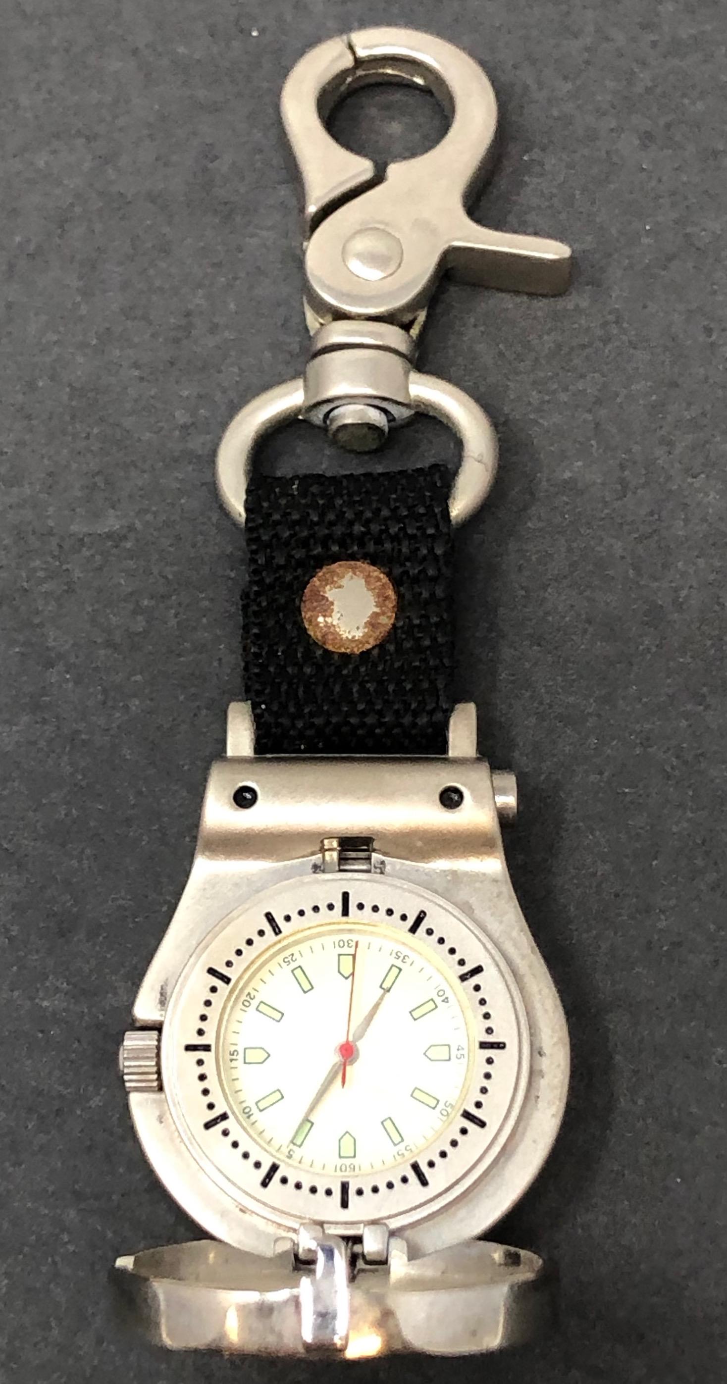 Mountain Dew Stainless Steel Pocket Watch Fob Chain: Description: Mountain Dew Stainless Steel Pocket Watch Fob Chain. Approximate measurements: 5 x 1.5 inches Materials: Stainless steel,