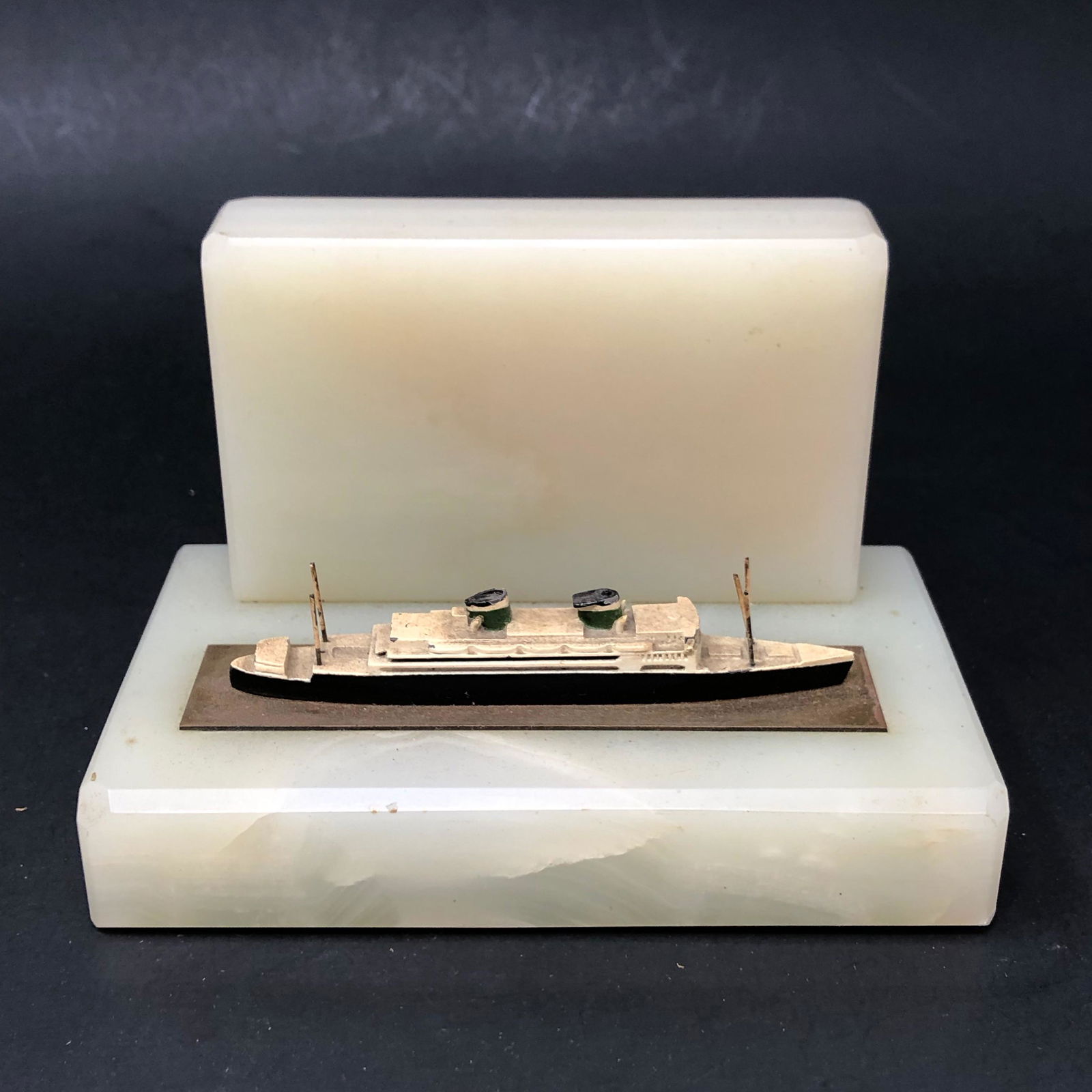 Steamship Model on Marble (1 of 3)