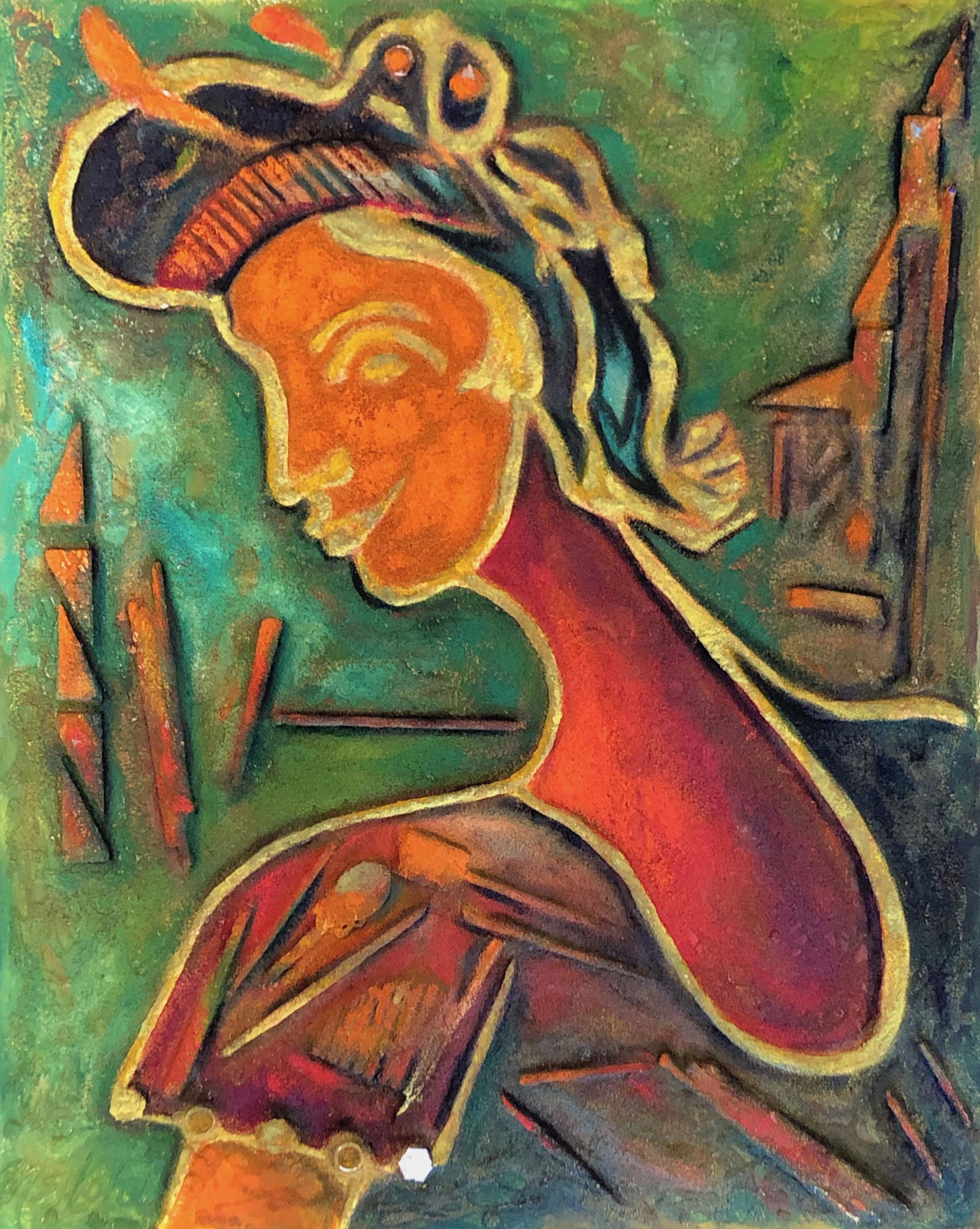 CHARLES MELOHS Sand Painting "LASSIE" 1963 (1 of 4)