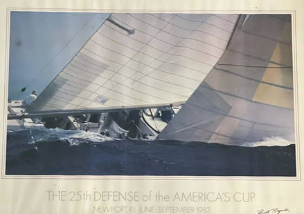 The 25th Defense of the Americas Cup Newport, R.I June â€“ September 1983/Poster: Description: The 25th Defense of the Americaâ€™s cup Newport, R.I June â€“ September 1983/ Poster. Medium: Paper Measurement approximate: 19 x 24. Image (Inches)