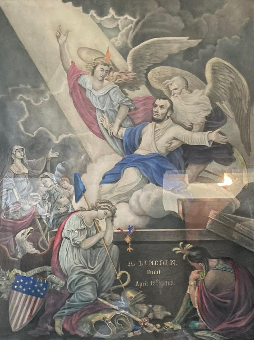 CURRIER AND IVES / IN MEMORY OF ABE LINCOLN LITHOGRAPH (1 of 6)