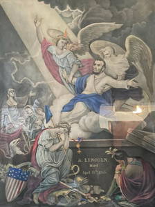 CURRIER AND IVES / IN MEMORY OF ABE LINCOLN LITHOGRAPH