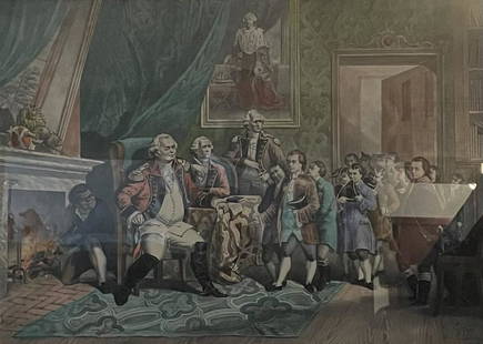 CURRIER AND IVES/ DAWN OF LIBERTY LITHOGRAPH: Description: CURRIER AND IVES/ DAWN OF LIBERTY LITHOGRAPHMedium: Lithograph paperMeasurement approximate: 30 X 22 Image (Inches)