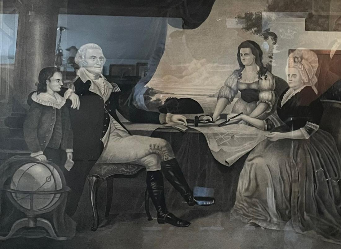 CURRIER AND IVES/ WASHINGTONS FAMILY LITHOGRAPH (1 of 6)