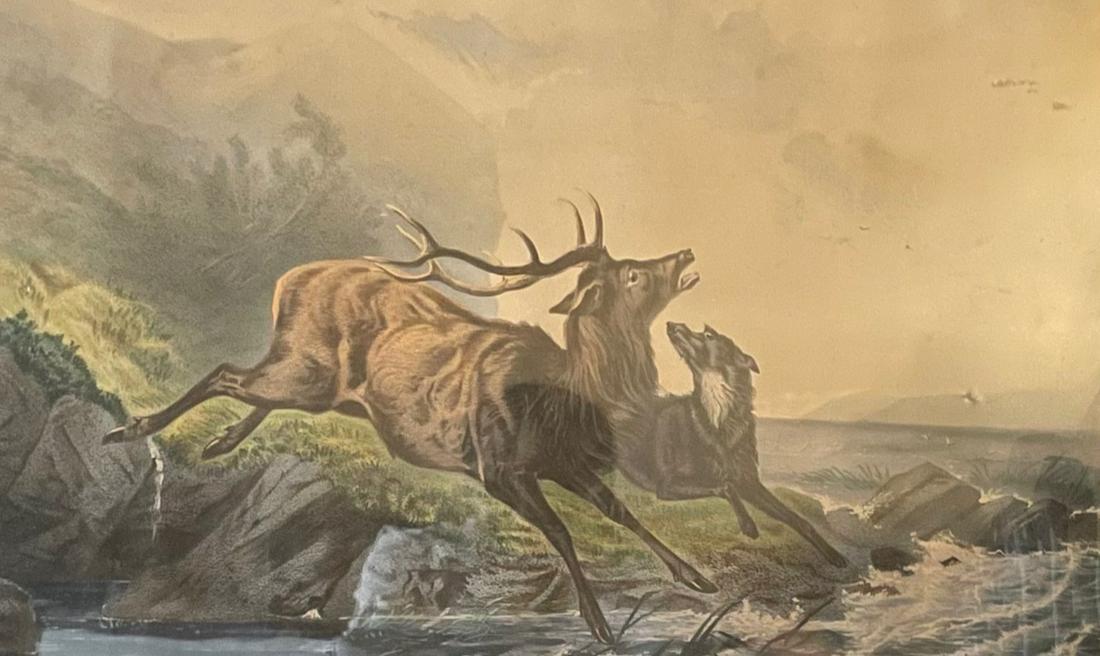 CURRIER AND IVES/ THE CHASE LITHOGRAPH (1 of 6)