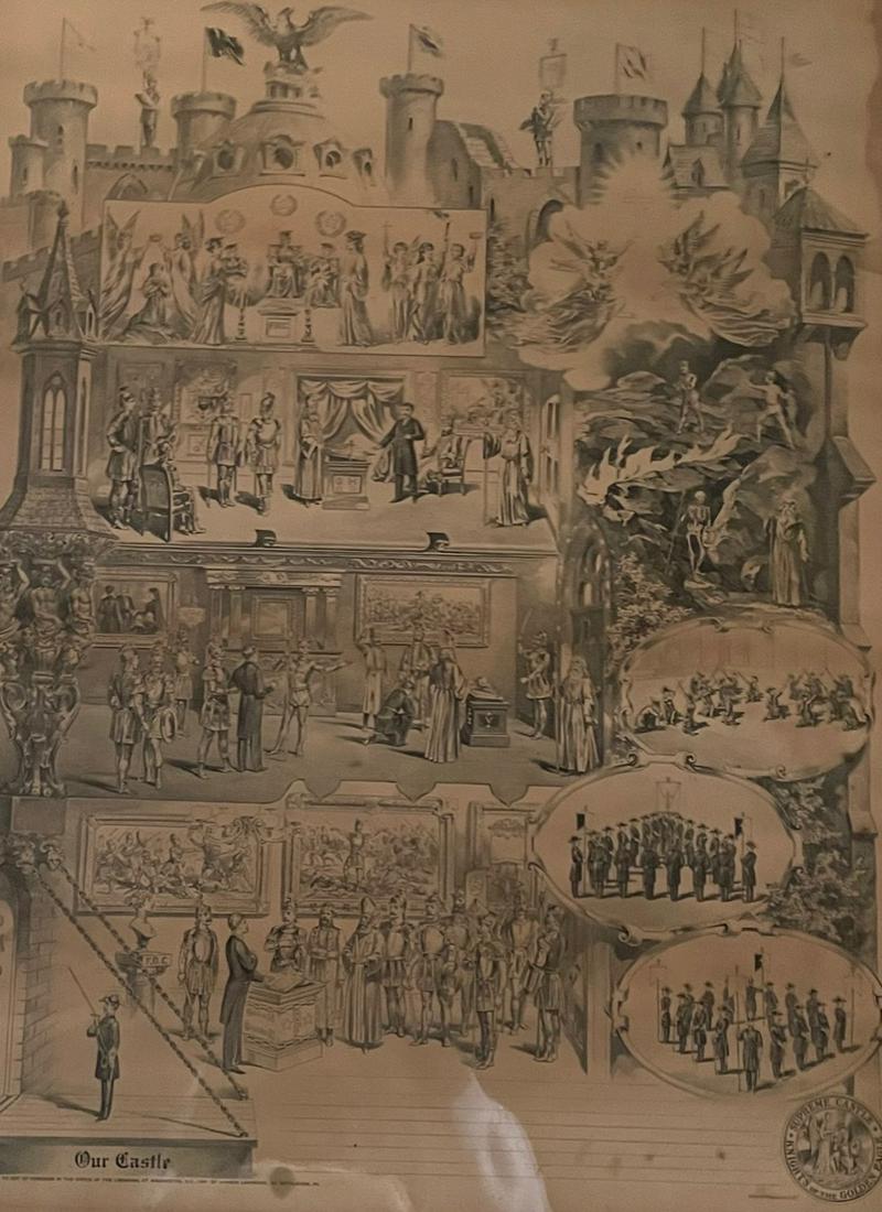 CURRIER AND IVES/ OUR CASTLE/ LITHOGRAPH (1 of 7)