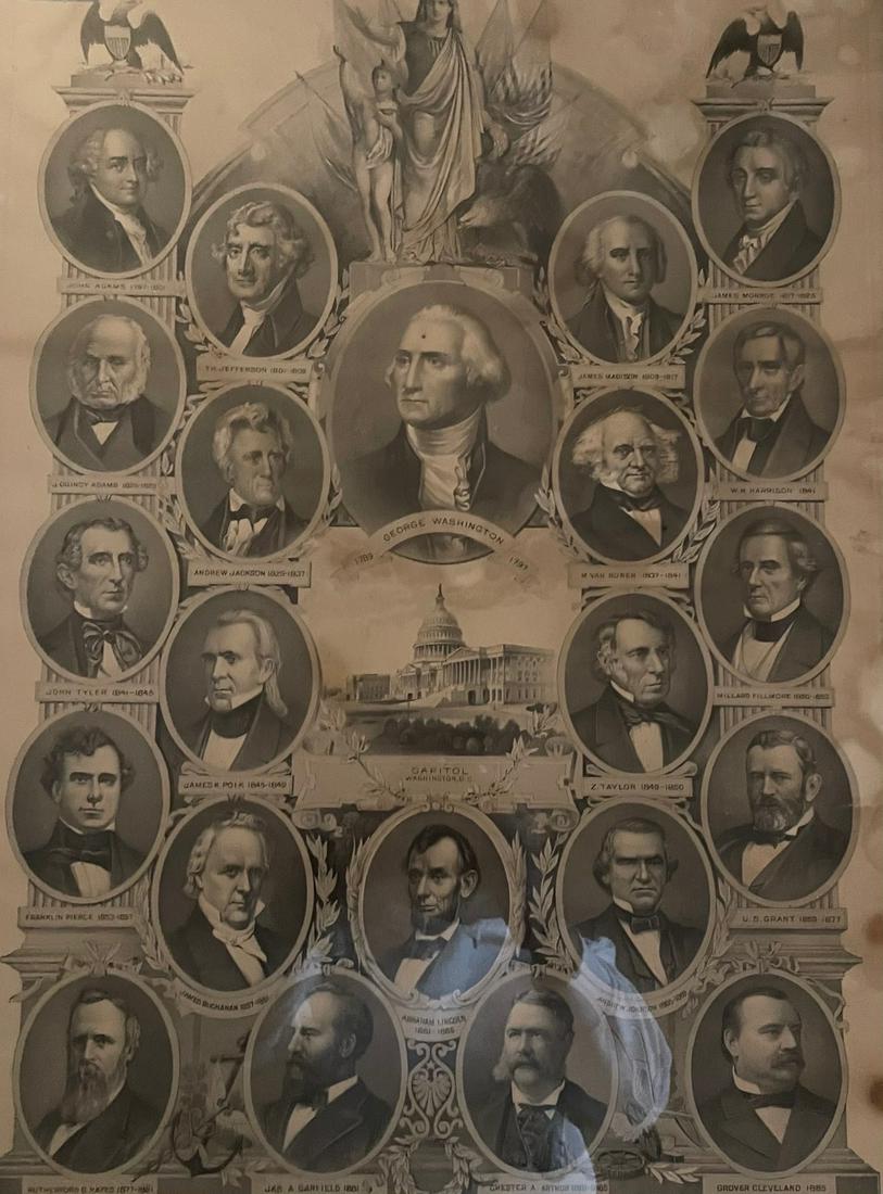 CURRIER AND IVES/ OUR 22 PRESIDENTS/ LITHOGRAPH (1 of 6)