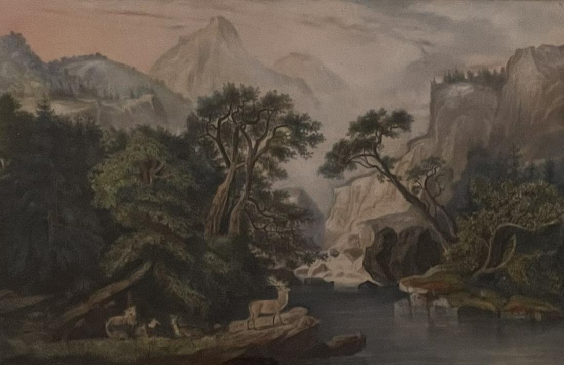 CURRIER AND IVES / THE HOME OF DEER/ LITHOGRAPH (1 of 5)