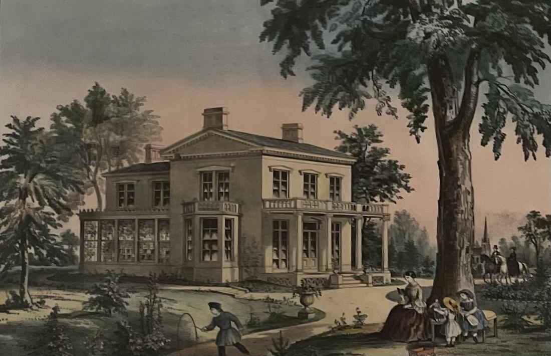 CURRIER AND IVES / COTTAGE LIFE SUMMER / LITHOGRAPH (1 of 6)