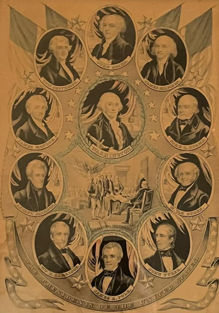 CURRIER AND IVES / PRESIDENTS OF THE UNITED STATES / LITHOGRAPH (1 of 4)