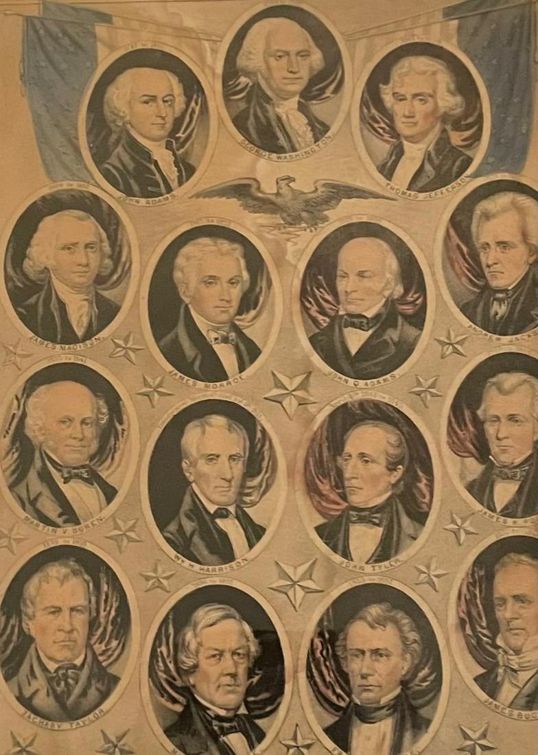 CURRIER AND IVES / THE PRESIDENTS / LITHOGRAPH (1 of 7)