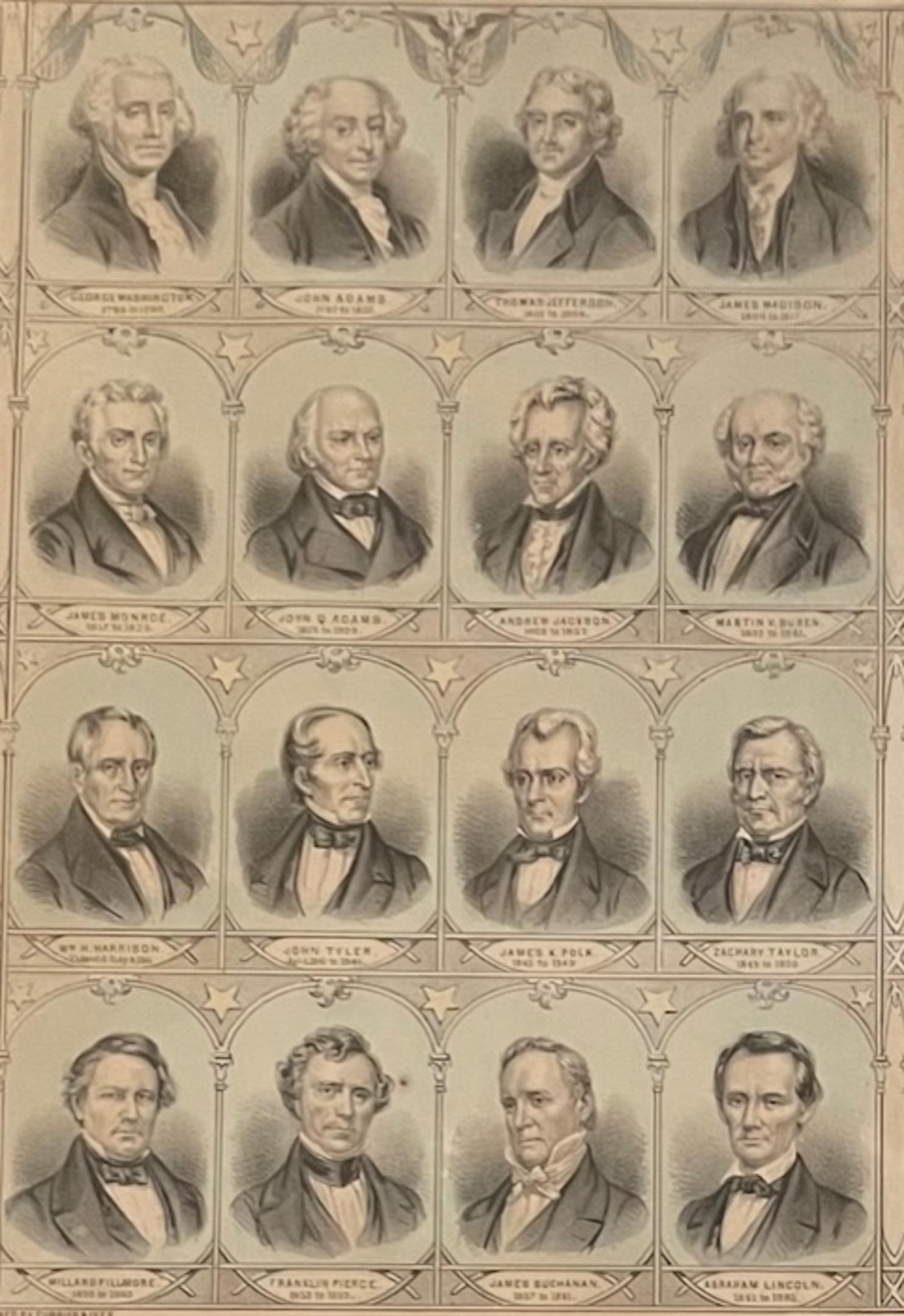 CURRIER AND IVES / THE PRESIDENTS / LITHOGRAPH (1 of 6)
