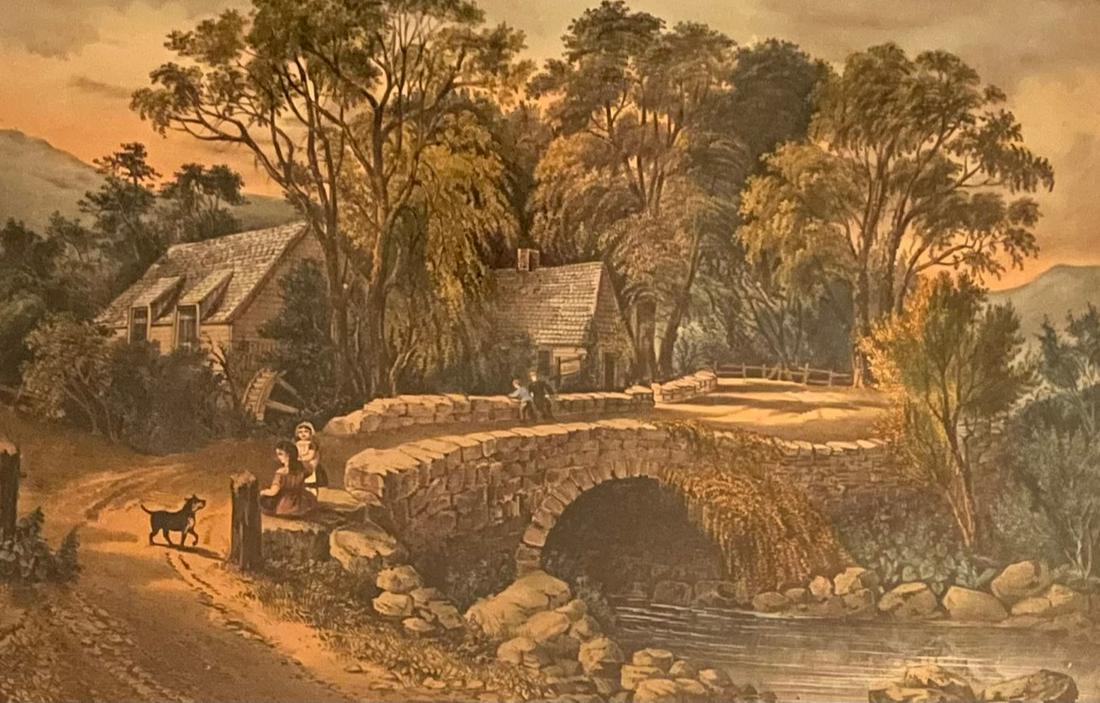 CURRIER AND IVES /THE MILLERS HOME / LITHOGRAPH (1 of 4)