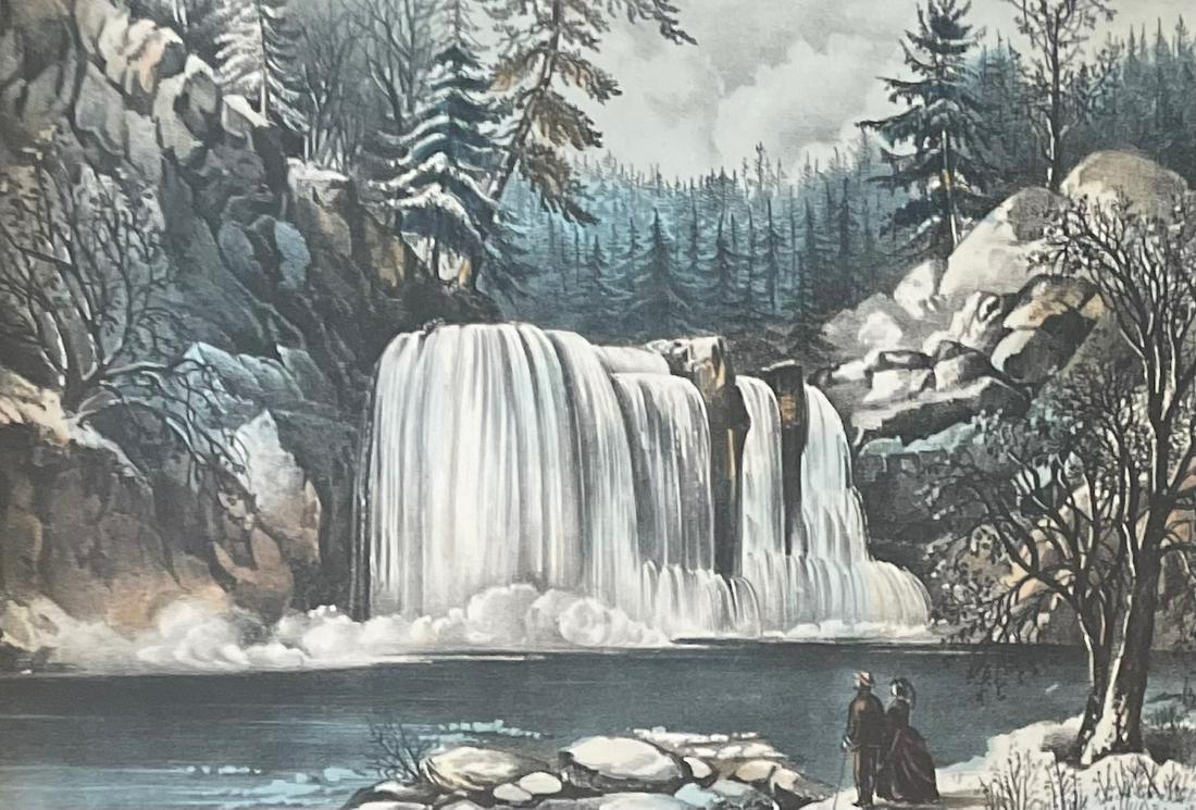 CURRIER AND IVES / KATZ KILLS WINTER / LITHOGRAPH (1 of 6)