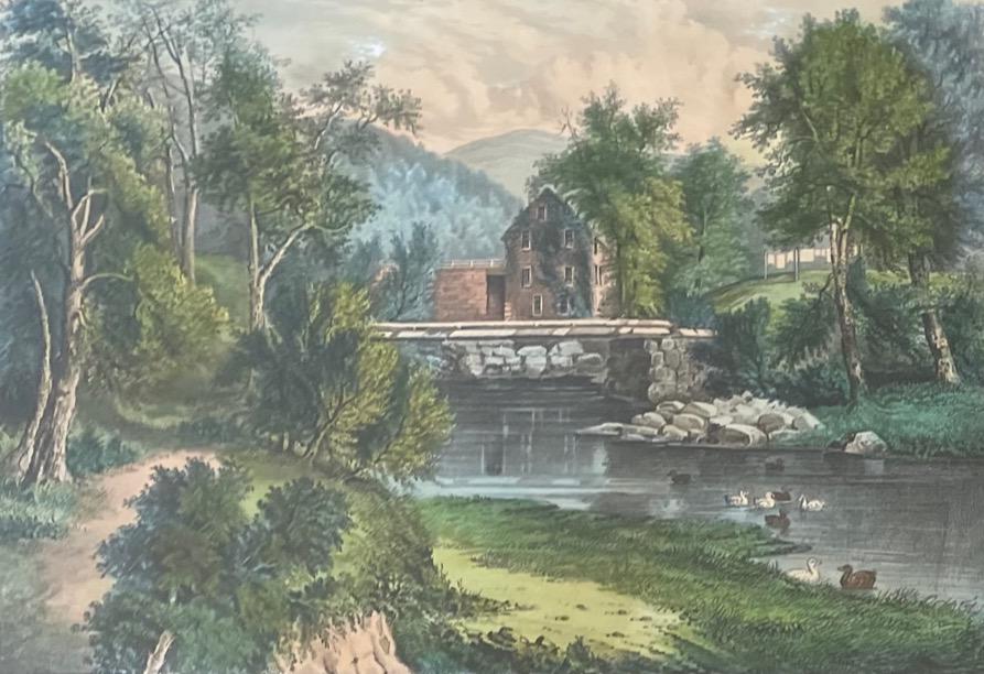 CURRIER AND IVES / ARTISTCREEK N. CONWAY / LITHOGRAPH (1 of 6)