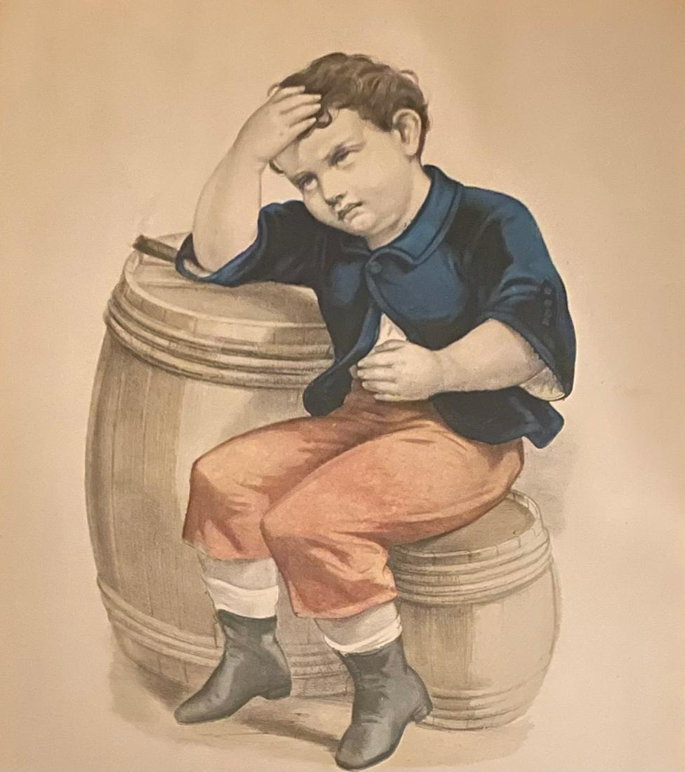 CURRIER AND IVES / FIRST SMOKE / LITHOGRAPH #2 (1 of 5)