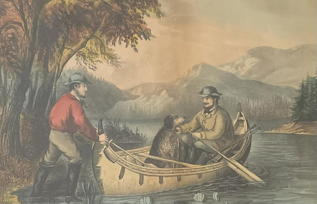 CURRIER AND IVES / LIFE OF A SPORTSMAN / LITHOGRAPH (1 of 7)