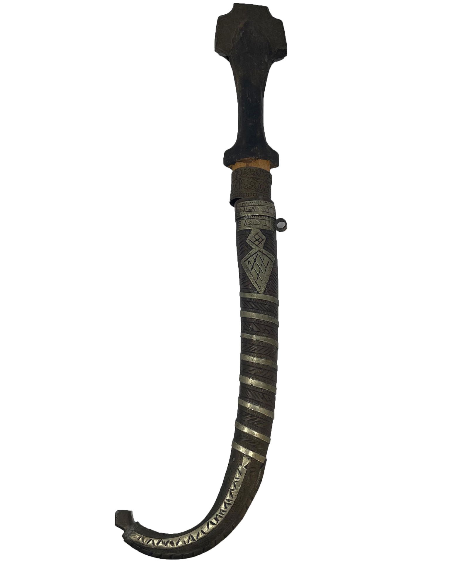 Middle Eastern - curved blade with wood/metal handle (1 of 9)