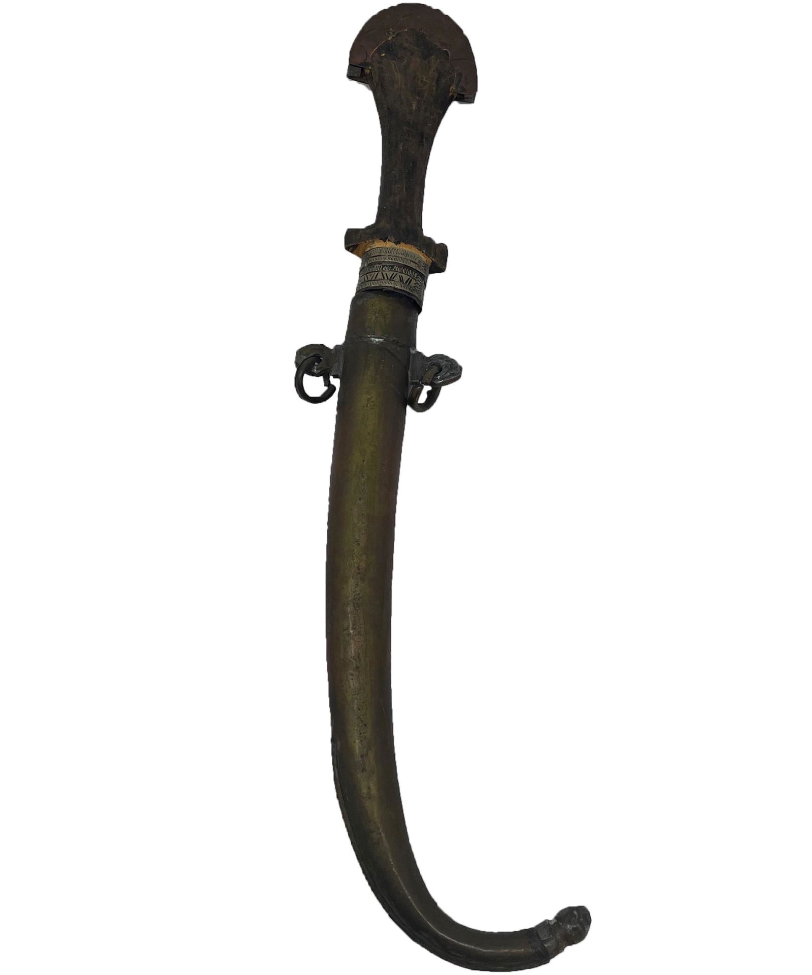 Middle Eastern - curved blade with wood/metal handle (1 of 4)