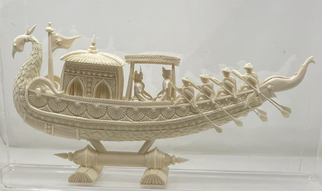 MAYAUR PANKHI BOAT SHOLAPITH ART FIGURINE #1: Description: Mayur Pankhi - River Cruises for Noblemen and Kings on a Decorated Boat (Shola Pith)The Mayur pankhi is a boat in the shape of ornamented peacock carved on the hull used by kings and land