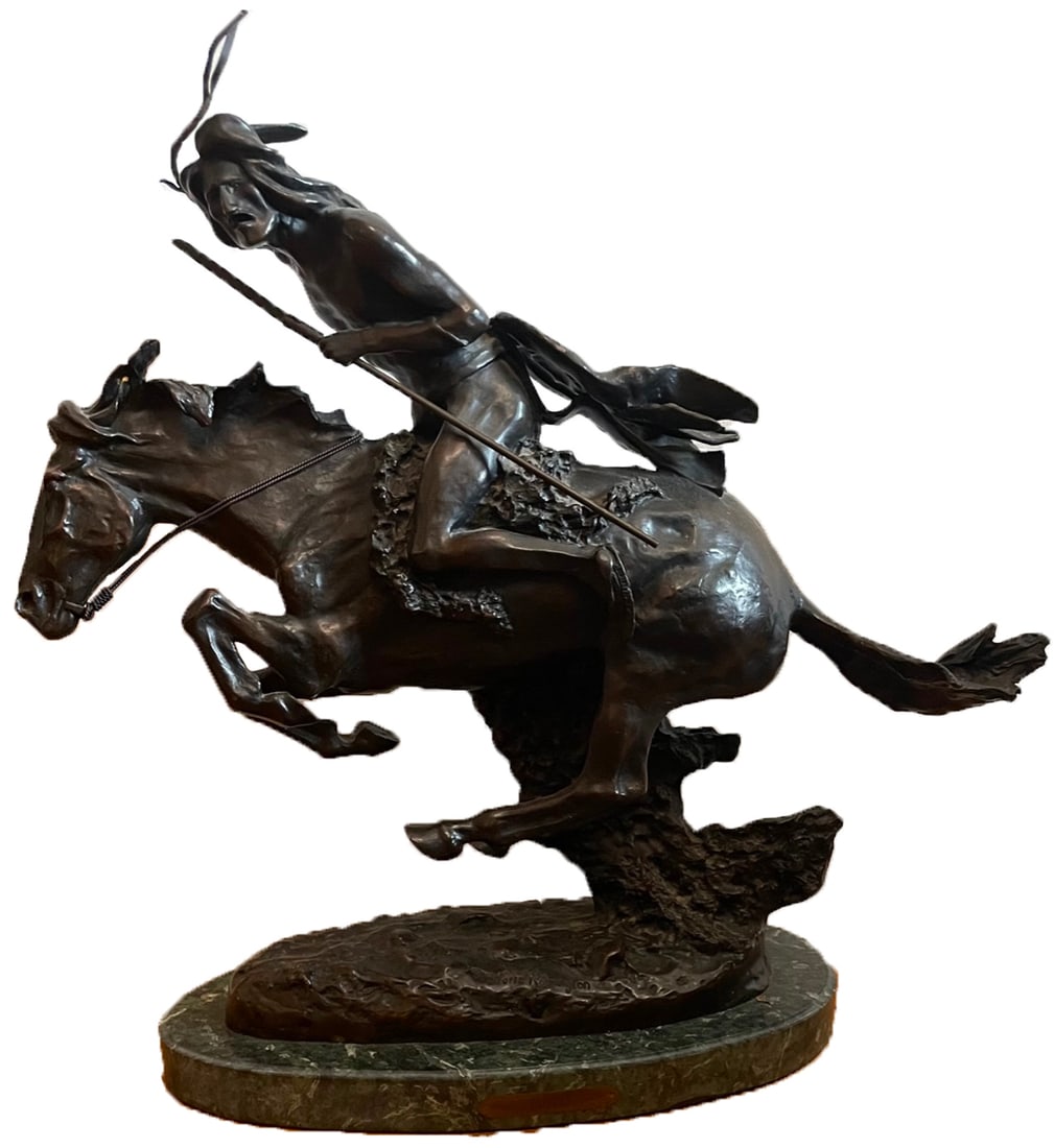 Fredrick Remington/ THE CHEYENNE Bronze sculpture (1 of 11)