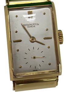 Patek Philippe Male watch. Year: 1950s. 18 Jewels. 8 Adjustments. Swiss. 18 Karat Gold.