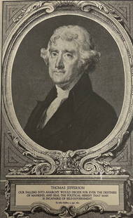 Thomas Jefferson Unknown: Description: Thomas Jefferson Unknown; Measuremnts: 6x3.75 inches