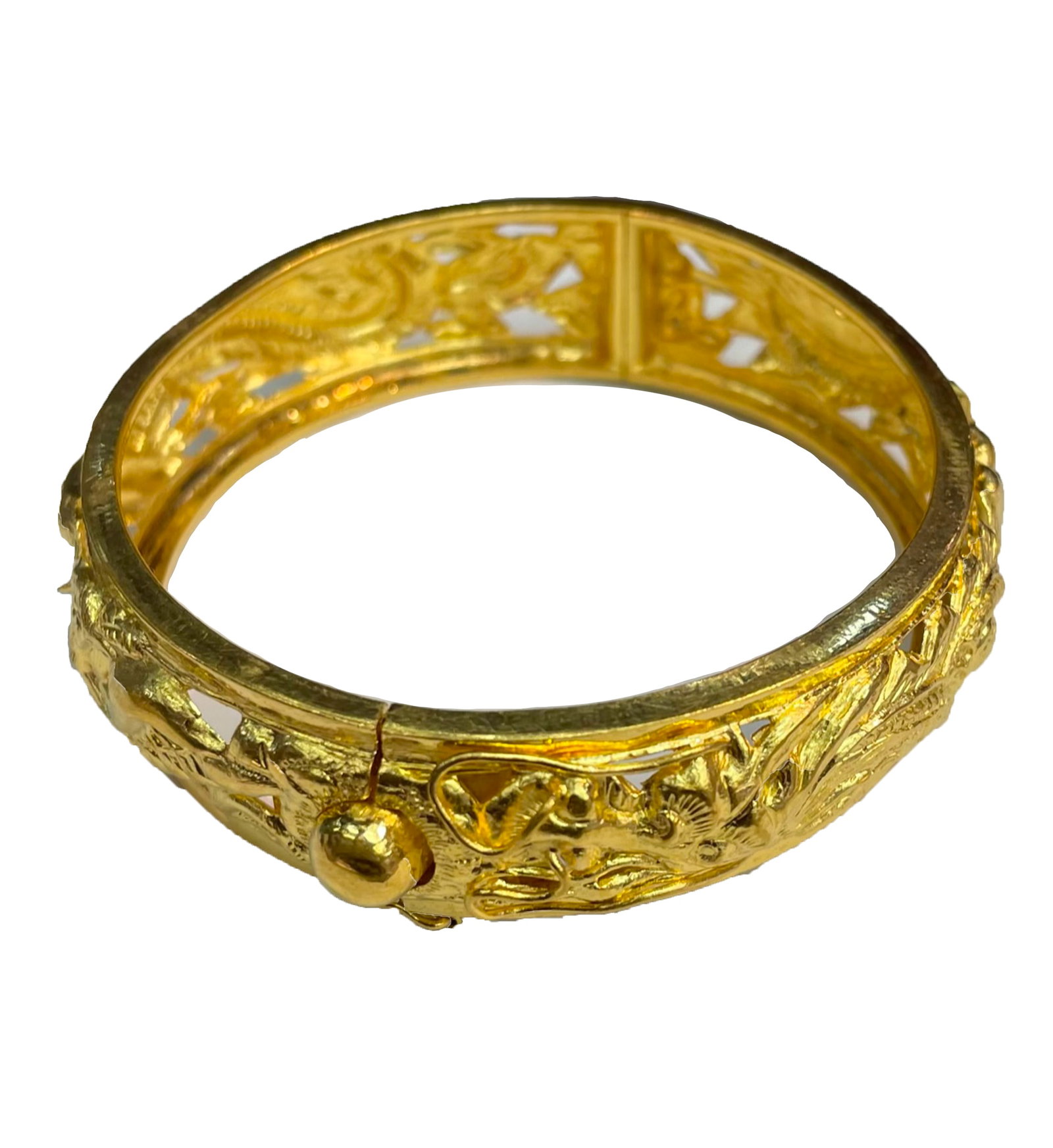 24 karat Gold Bracelet / 2 Inches wide (1 of 5)