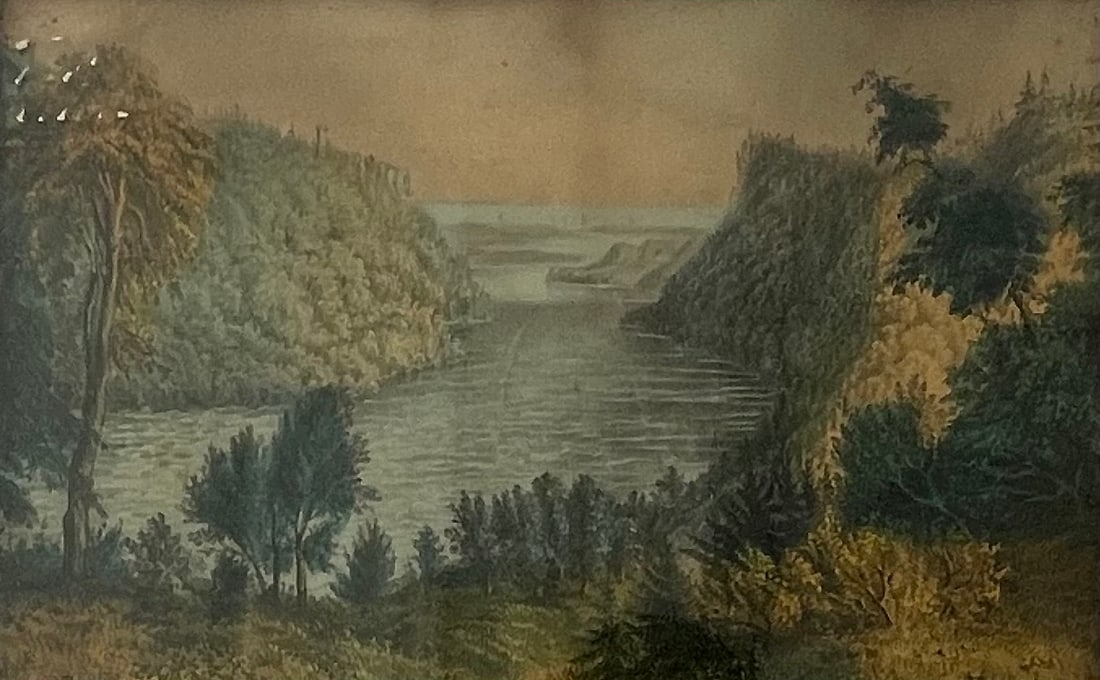 Litho, Currier & Ives, The Outlet of Niagara River (1 of 6)