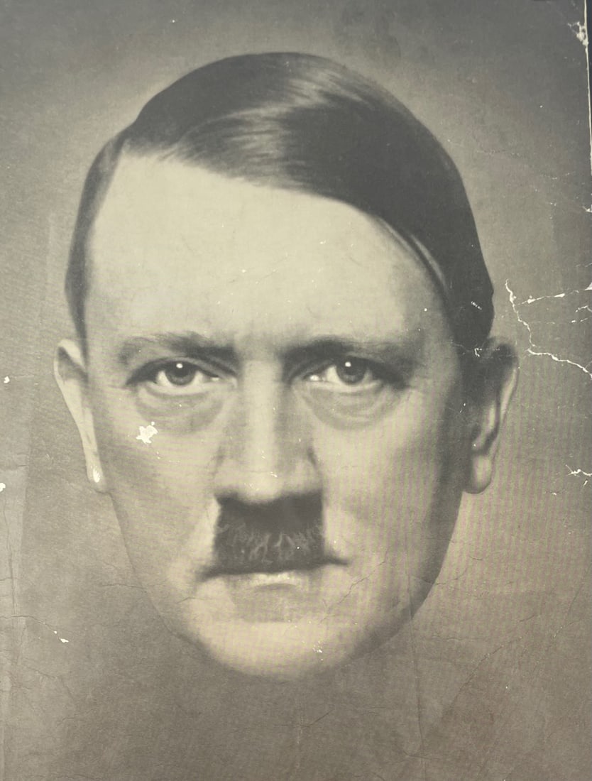 Verlag Franz Eher Nach, Muchen, Adolf Hitler Ein Mann und Sein Volk: Description: 96 pages. 14.3" x 10.5". Text in German. Large photo portrait of Hitler upon front cover. Details illustration of reproductions of photos of Hitler from 1916 through 1936. Includes consid