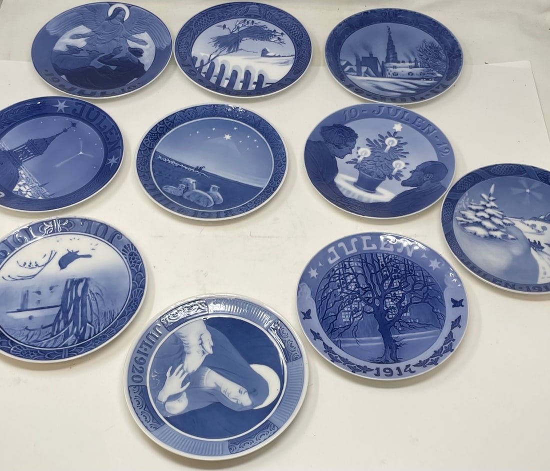 Set of 10 Royal Copenhagen Plates Jul 1911-1920 (1 of 5)