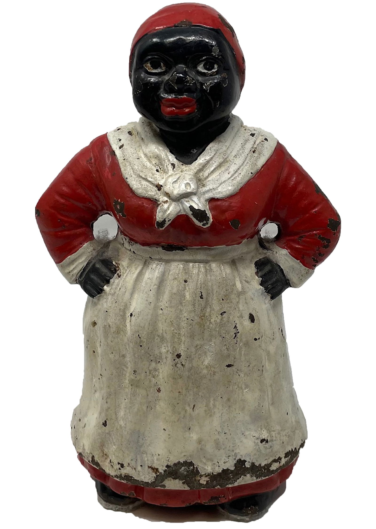 AN ORIGINAL CAST IRON AUNT JEMIMA DOORSTOP (1 of 6)