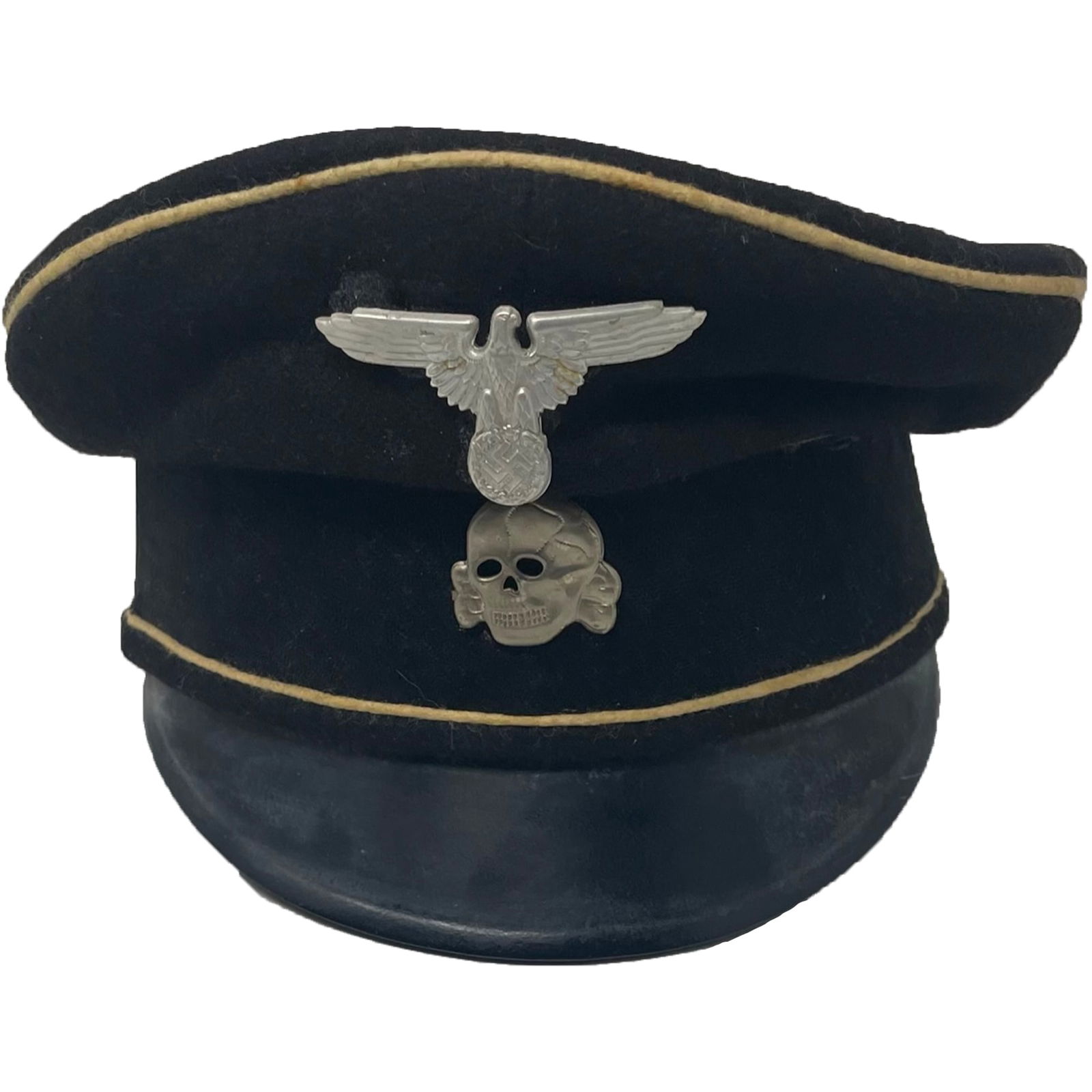 Original WWII Allgemeine SS EM German Army visor cap (1 of 6)