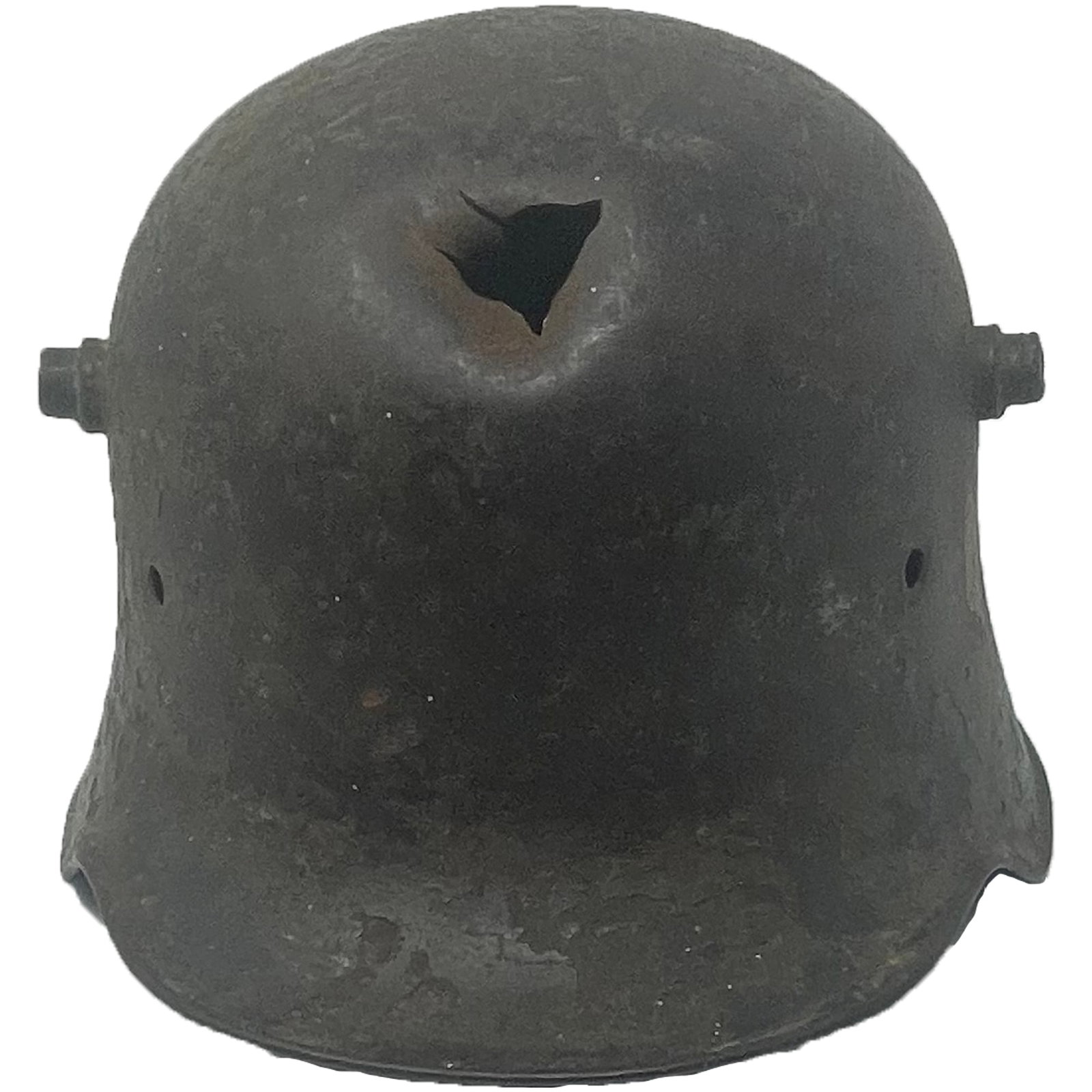 WWII M35 ET60 HEER HELMET w/ Bullet hole?: Description: WWII M35 ET60 HEER HELMET w/ Bullet hole?