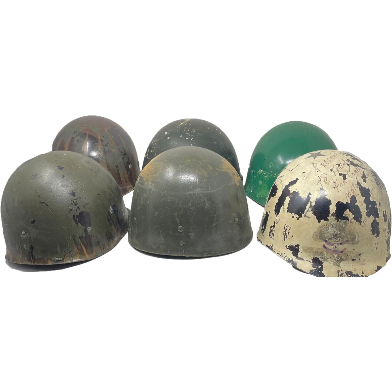 Collection WWII COMBAT HELMETS LINERS /6 (1 of 6)
